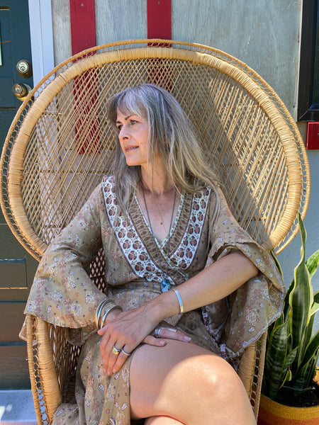 Bohemian Bell Sleeves Kimono Wrap Dress