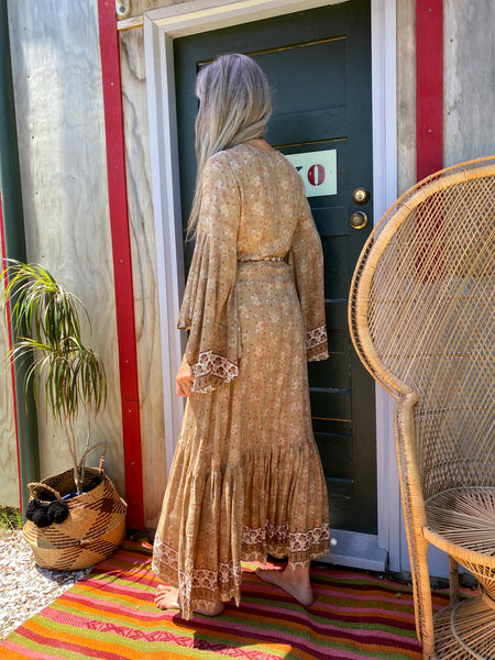 Bohemian Bell Sleeves Kimono Wrap Dress