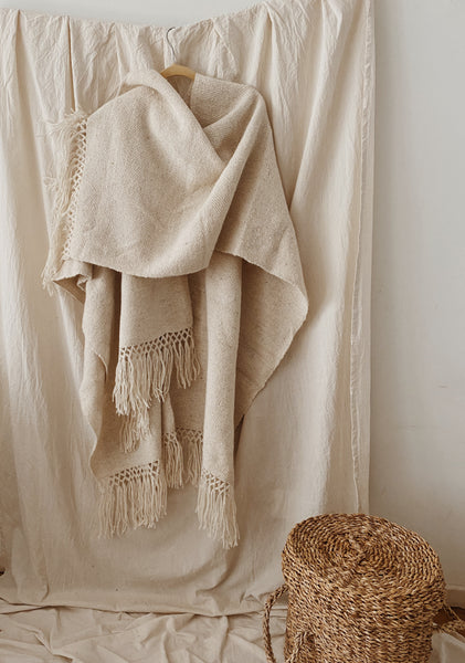 Llama Wool Ruana Shawl