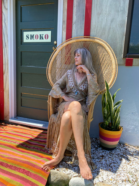 Bohemian Bell Sleeves Kimono Wrap Dress