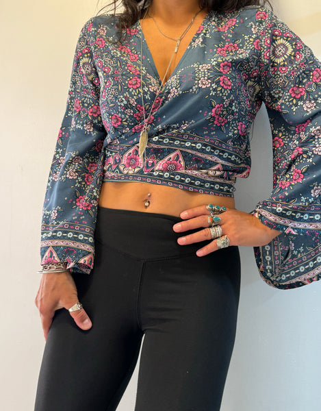 Flower Power Wrap Top