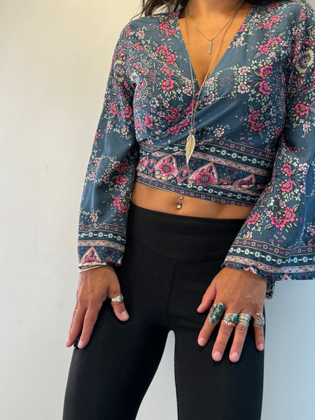 Flower Power Wrap Top