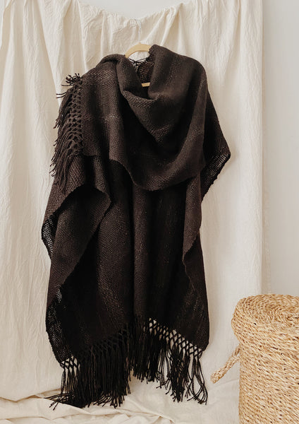Sheep Wool Ruana Shawl
