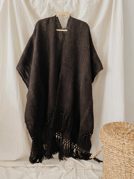 Sheep Wool Ruana Shawl