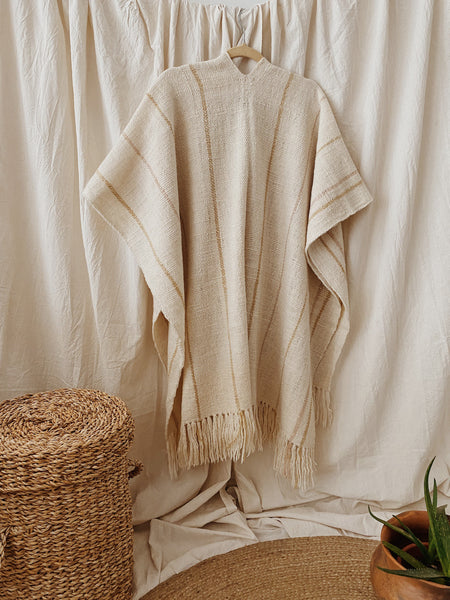 Sheep Wool Ruana Shawl