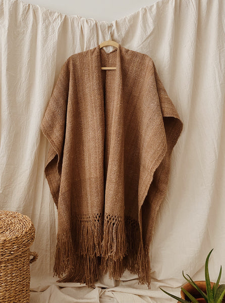 Llama Wool Ruana Shawl