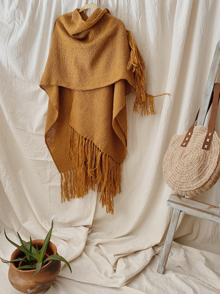 Sheep Wool Ruana Shawl