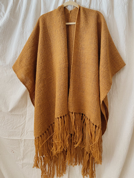 Sheep Wool Ruana Shawl
