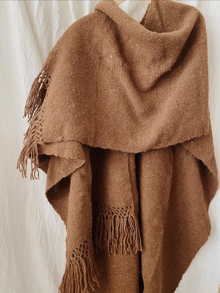 Llama Wool Ruana Shawl