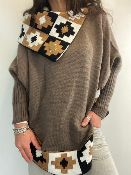Alpaca Poncho with Sleeves