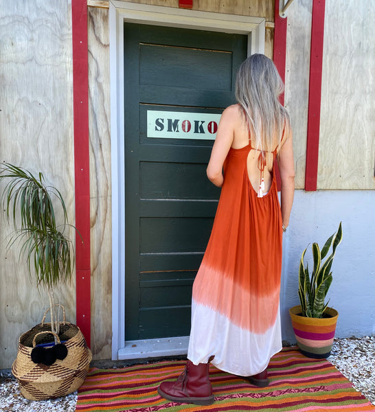 Flamingo Tie Dye Maxi Dress