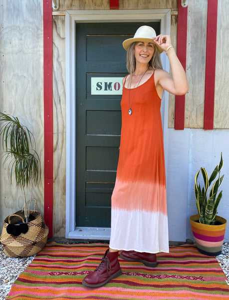 Flamingo Tie Dye Maxi Dress