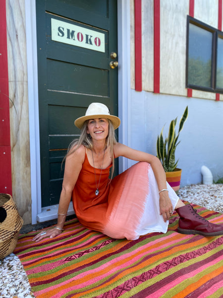 Flamingo Tie Dye Maxi Dress