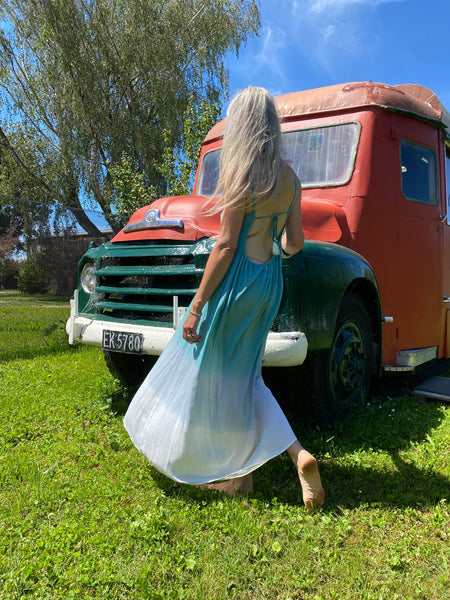 Flamingo Tie Dye Maxi Dress