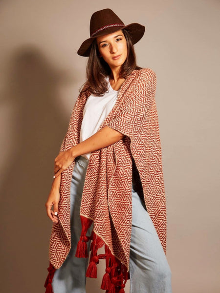 Shilla Ruana Red