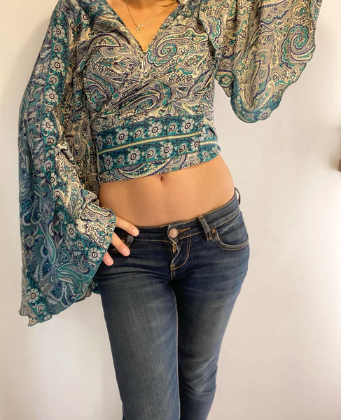Silk Wrap Top