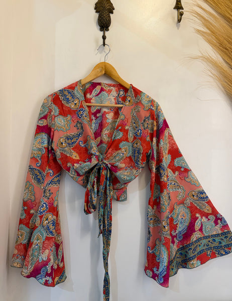 Silk Wrap Top