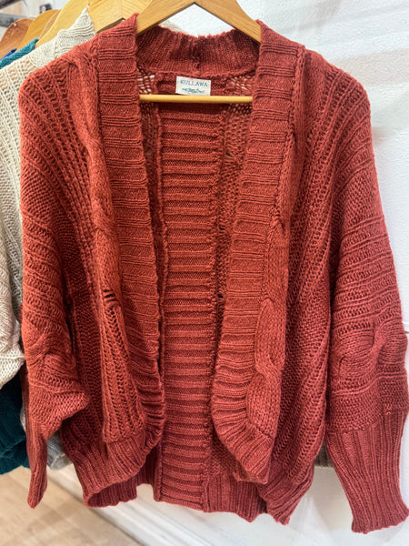 Bat Sleeve Open Front Short Cardi