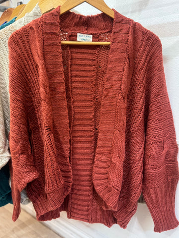 Bat Sleeve Open Front Short Cardi