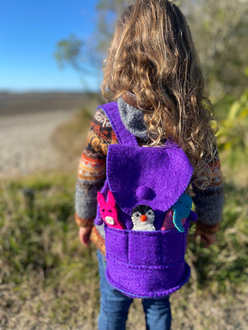 Back Pack & Animal Felt Finger Puppets