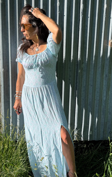 Garden Party Dress - Shell Aqua