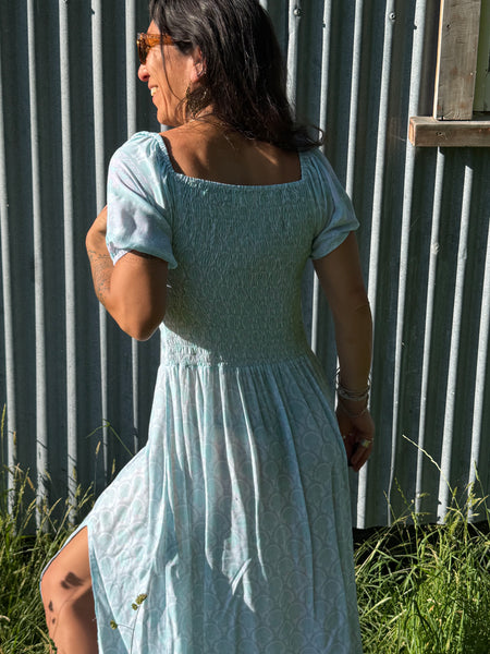 Garden Party Dress - Shell Aqua