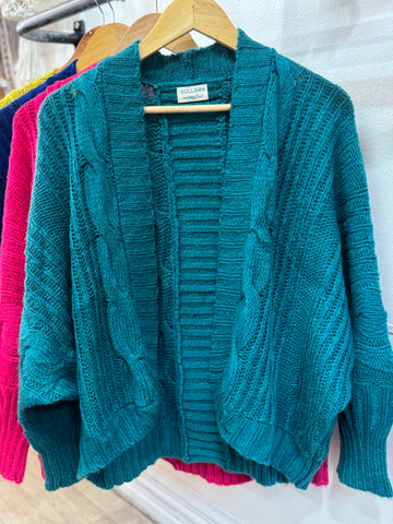 Bat Sleeve Open Front Short Cardi
