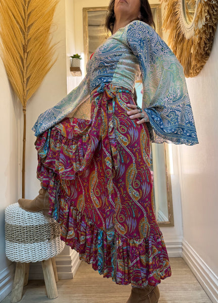 Silk Wrap Top