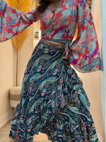 Silk Wrap Top