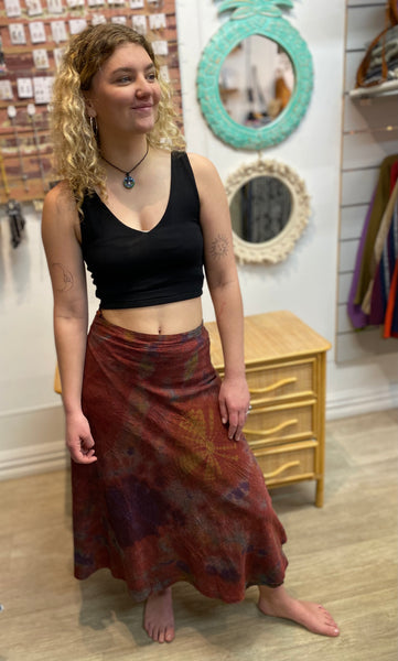 Tie Dye Wrap Skirt