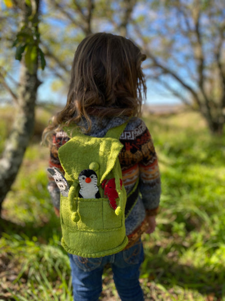 Back Pack & Animal Felt Finger Puppets