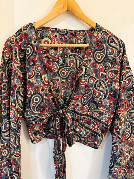 Silk Wrap Top