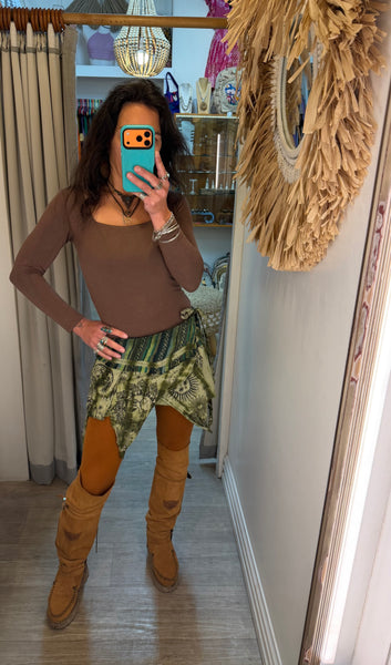 Mystic Wrap Mini Skirt