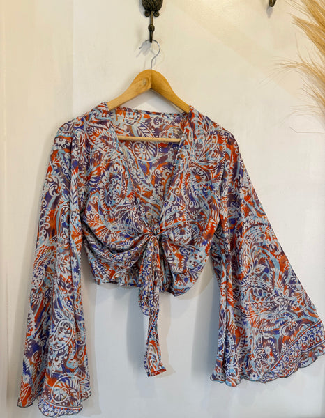 Silk Wrap Top