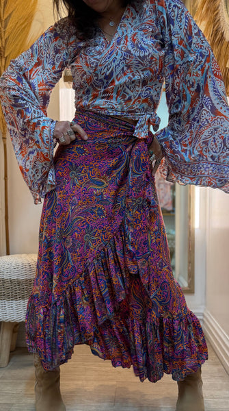 Silk Wrap Top