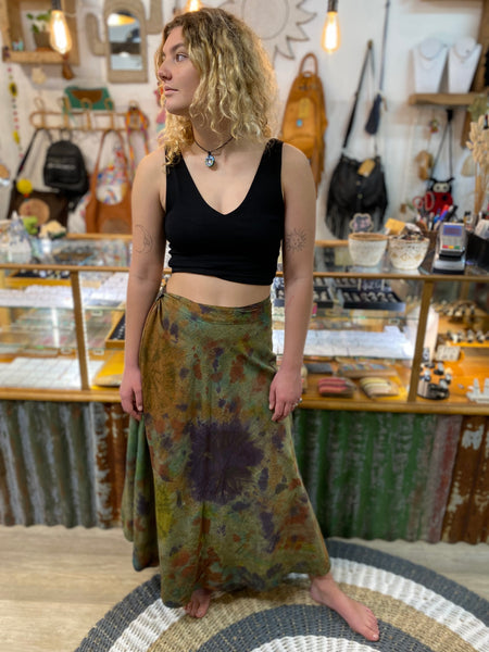 Tie Dye Wrap Skirt