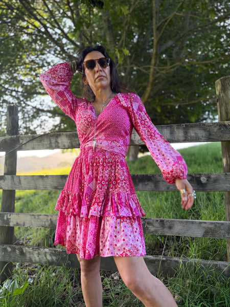 Angel Dress - Wild Pink Meadow