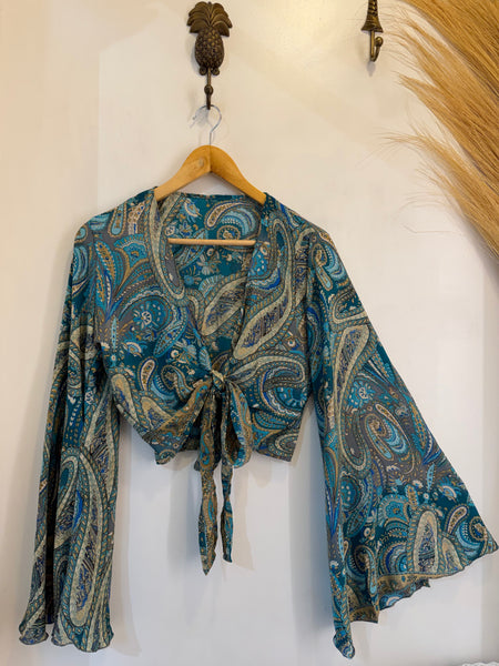 Silk Wrap Top