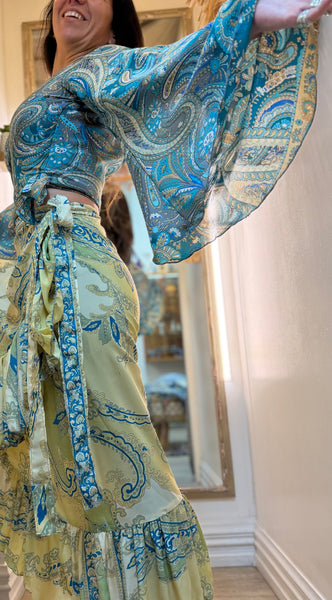 Silk Wrap Top