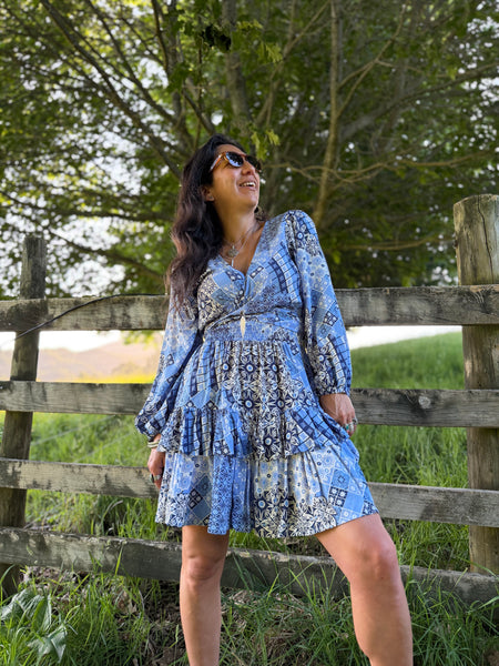 Angel Dress - Wild Blue Meadow