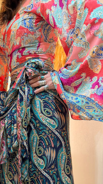 Silk Wrap Top