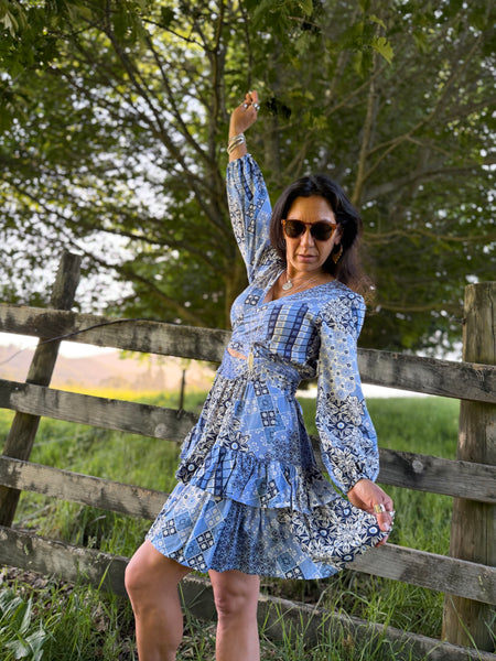 Angel Dress - Wild Blue Meadow