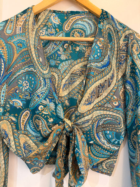 Silk Wrap Top