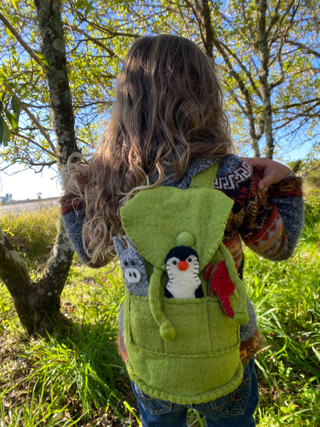 Back Pack & Animal Felt Finger Puppets