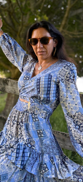 Angel Dress - Wild Blue Meadow