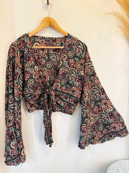 Silk Wrap Top