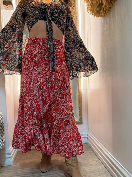 Silk Wrap Top