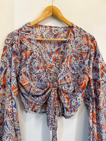 Silk Wrap Top