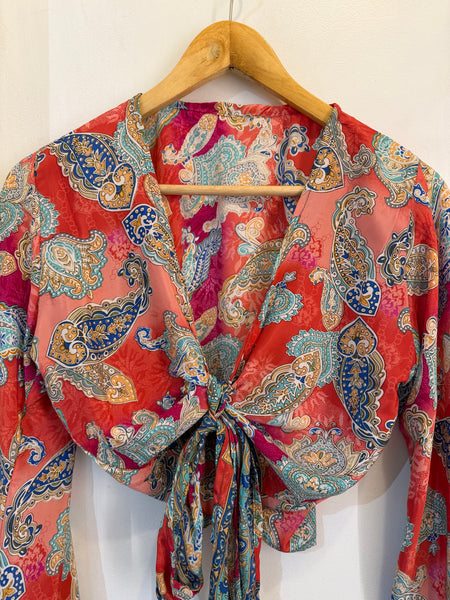 Silk Wrap Top