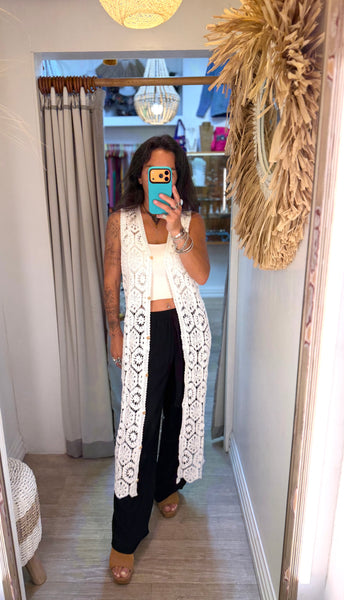 Golden Hour Crochet Vest
